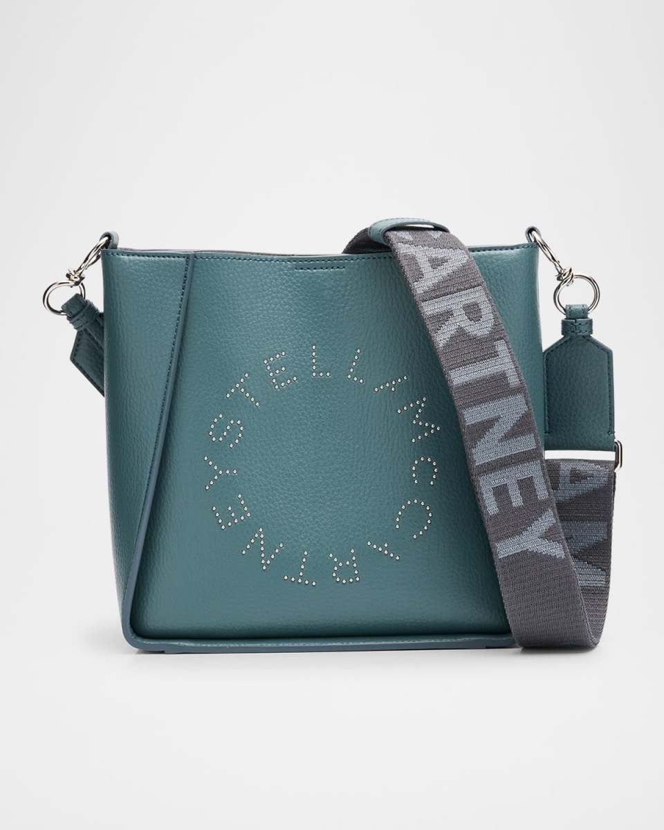 Mini Studded Logo Vegan Leather Crossbody Bag